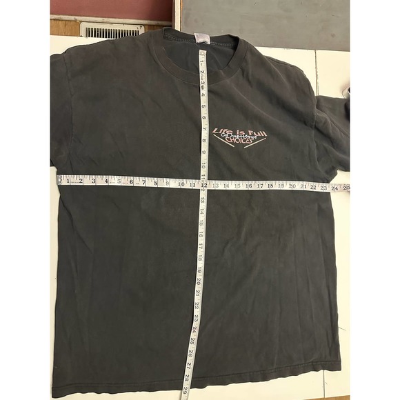 Vintage 1998 Delta Drum sets  ,"LIFE IS FULL OF IMPORTANT CHOICES" Shirt size XL - Picture 7 of 8